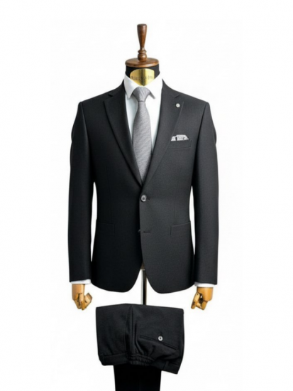 Костюм MAZALTOVMAN 2-ка премиум Черный фактурный молодежный