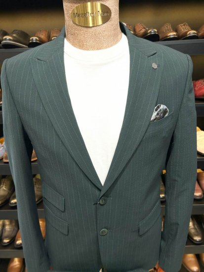 Костюм MAZALTOVMAN 2-ка  Зеленый в полоску премиум