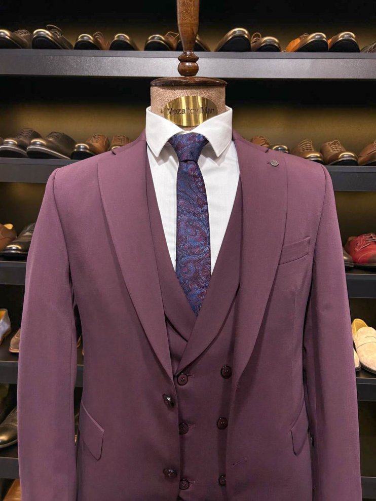 Костюм MAZALTOVMAN 3-ка Бордовый премиум