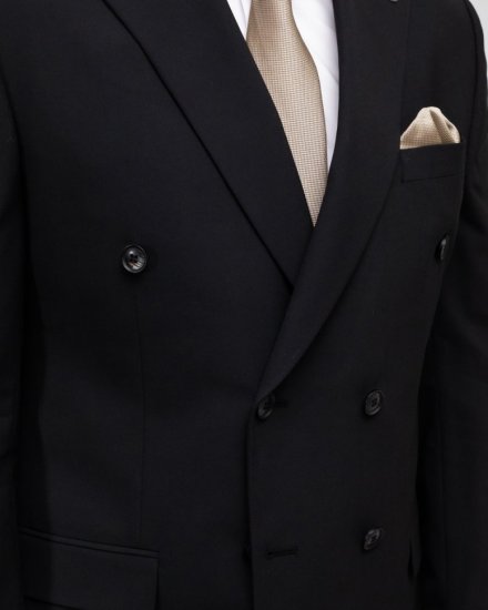Двубортный костюм-тройка MAZALTOVMAN чёрный