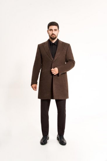 Пальто MAZALTOVMAN премиум Коричневое фактурное