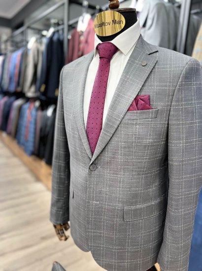 Костюм MAZALTOVMAN 2-ка Серый в клетку