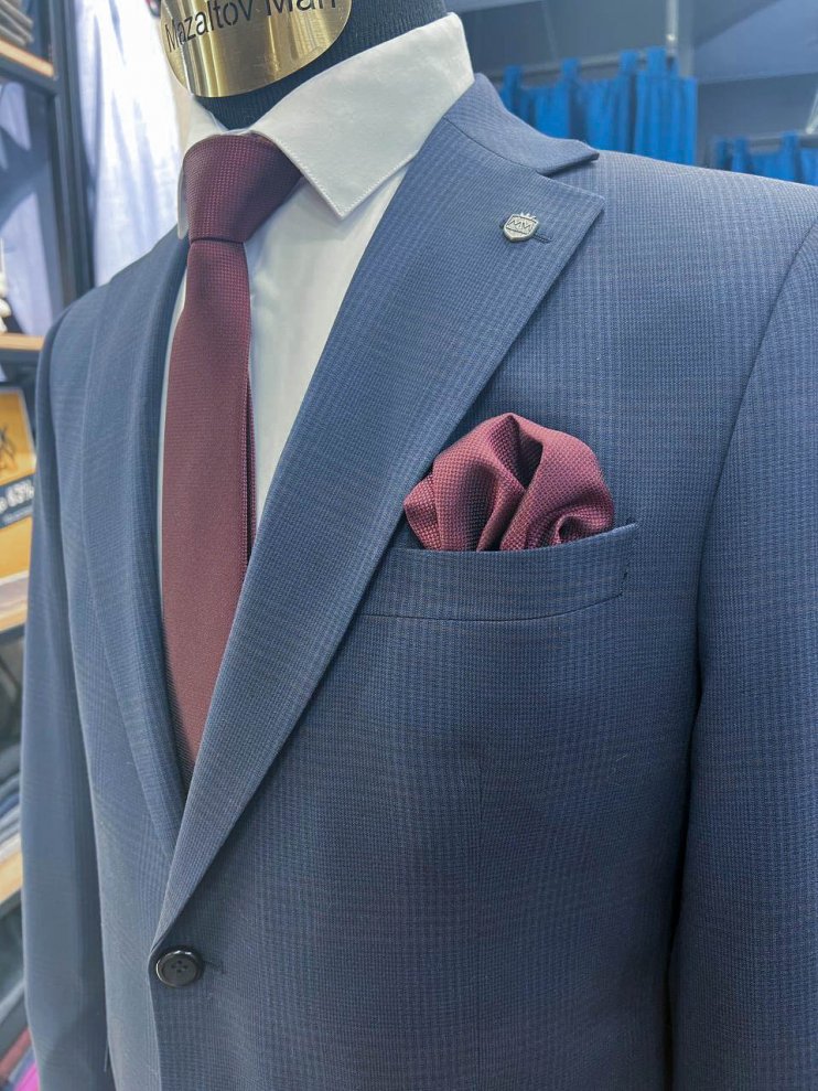 Костюм MAZALTOVMAN 2-ка премиум Синий в клетку