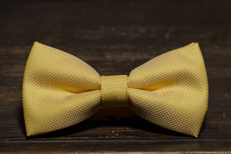 Галстук-бабочка Желтая текстурная