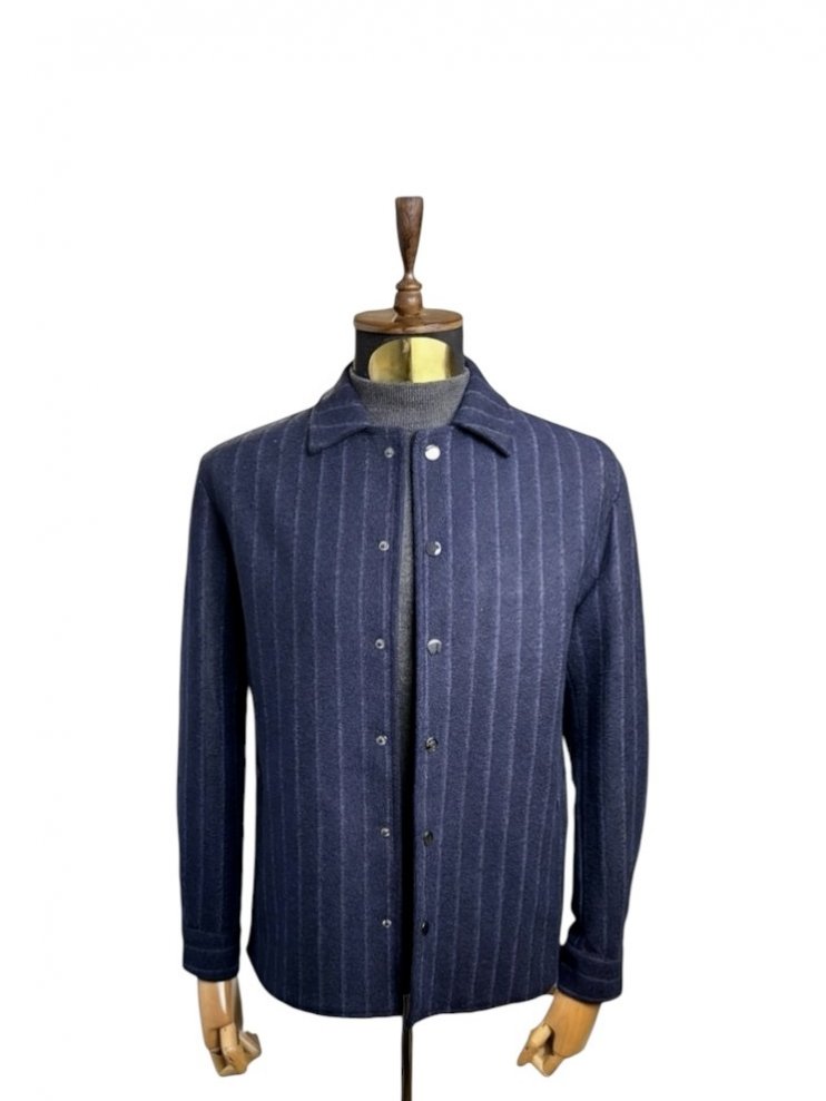  Куртка MAZALTOVMAN премиум Синяя в полоску