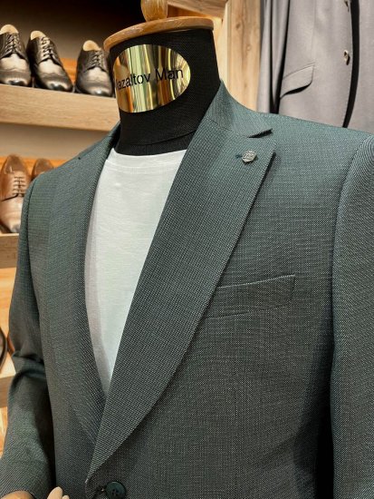 Костюм MAZALTOVMAN 2-ка премиум Зеленый фактурный молодежный