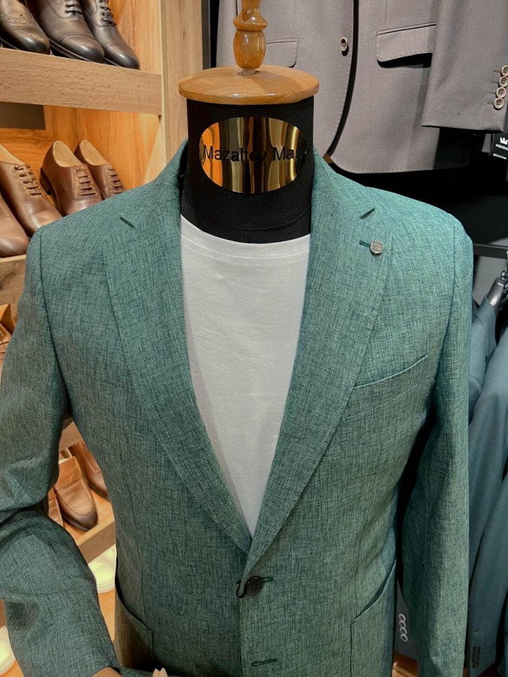 Костюм MAZALTOVMAN 2-ка премиум Лен Зеленый